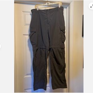 REI Men's Cargo Convertible Zip-Off Pants Dark Gray Size XL 30/L Hiking Travel